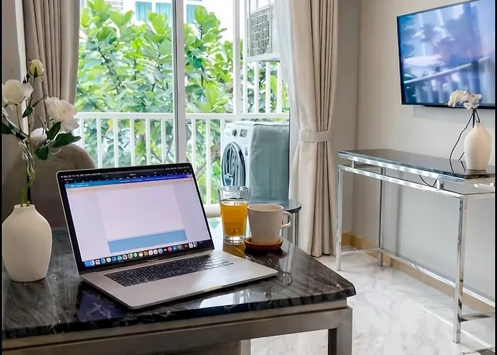 Apartment 28m²/poolviewbalcony/fastwifi/kitchen/gym
